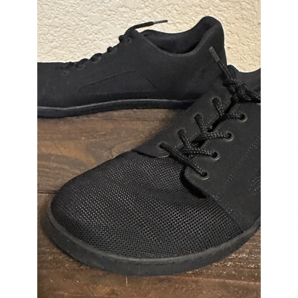 Be Lenka Barefoot Sneakers Mens 10.5 Black Mesh Leather Minimalist Shoe Wide Toe